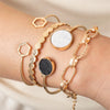 Elegant Simple Style Geometric Alloy Plating 18k Gold Plated Women'S Bangle
