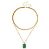 Elegant Simple Style Geometric Alloy Women'S Double Layer Necklaces