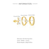 Elegant Simple Style Geometric Sterling Silver Plating Zircon Hoop Earrings Ear Studs 1 Set