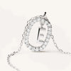 Elegant Simple Style Letter Sterling Silver Zircon Pendant Necklace In Bulk