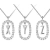 Elegant Simple Style Letter Sterling Silver Zircon Pendant Necklace In Bulk
