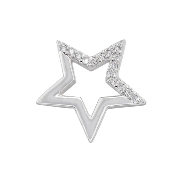 Elegant Simple Style Moon Copper Plating Inlay Zircon 18k Gold Plated Charms