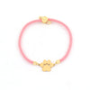 Elegant Simple Style Customization Laser Engraving Paw Print 304 Stainless Steel Nylon Cord String String Bracelets Wholesale