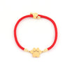 Elegant Simple Style Customization Laser Engraving Paw Print 304 Stainless Steel Nylon Cord String String Bracelets Wholesale