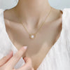 Elegant Simple Style Round Alloy Plating Inlay Artificial Pearls Gold Plated Women'S Necklace