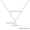 Elegant Simple Style Round Water Droplets Sterling Silver Inlay Zircon Necklace