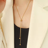 Titanium Steel 18K Gold Plated Elegant Simple Style Plating Solid Color Bracelets Necklace