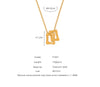 Elegant Simple Style Square Titanium Steel Plating 18k Gold Plated Pendant Necklace