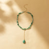 Elegant Simple Style Water Droplets Natural Stone Beaded Plating Necklace