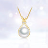 Elegant Simple Style Water Droplets Sterling Silver Plating Inlay Rhinestones Pearl Necklace