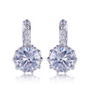 Elegant Simple Style Zircon Earrings For Women With 11 Color Options Copper Material Inlaid With Diamond All Match Design