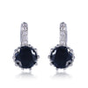 Elegant Simple Style Zircon Earrings For Women With 11 Color Options Copper Material Inlaid With Diamond All Match Design