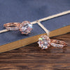 Elegant Simple Style Zircon Earrings For Women With 11 Color Options Copper Material Inlaid With Diamond All Match Design