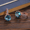 Elegant Simple Style Zircon Earrings For Women With 11 Color Options Copper Material Inlaid With Diamond All Match Design