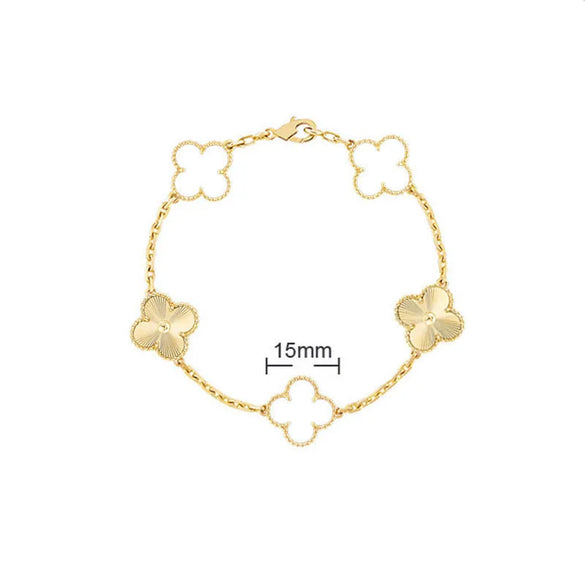Elegant Solid Color Flower Alloy Wholesale Bracelets