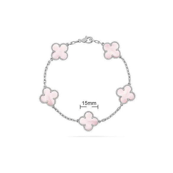 Elegant Solid Color Flower Alloy Wholesale Bracelets