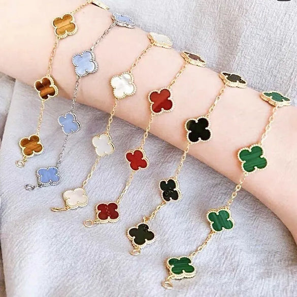 Elegant Solid Color Flower Alloy Wholesale Bracelets