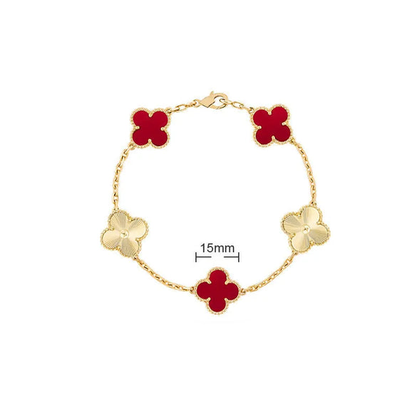 Elegant Solid Color Flower Alloy Wholesale Bracelets