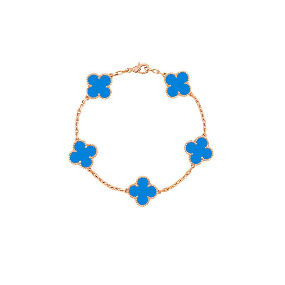 Elegant Solid Color Flower Alloy Wholesale Bracelets