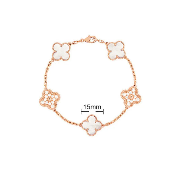 Elegant Solid Color Flower Alloy Wholesale Bracelets