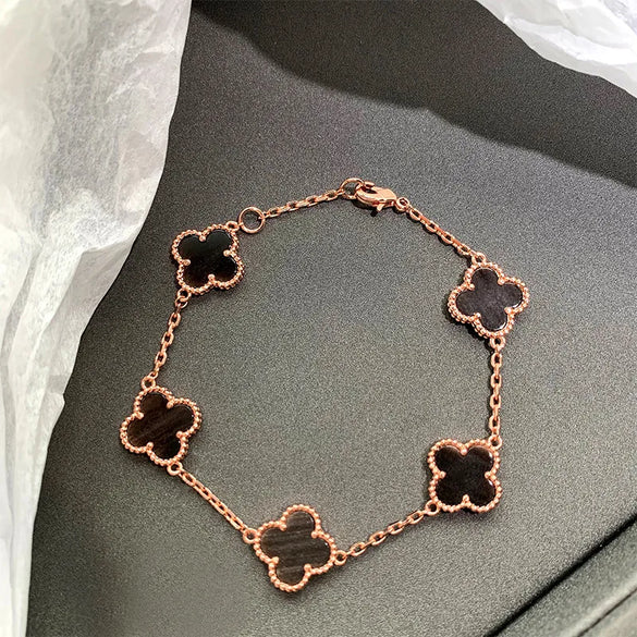 Elegant Solid Color Flower Alloy Wholesale Bracelets