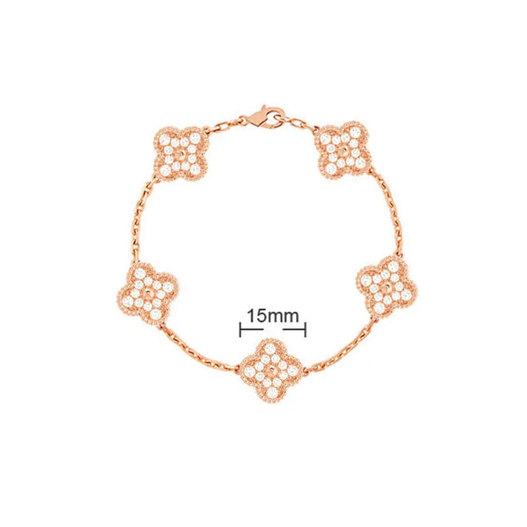 Elegant Solid Color Flower Alloy Wholesale Bracelets