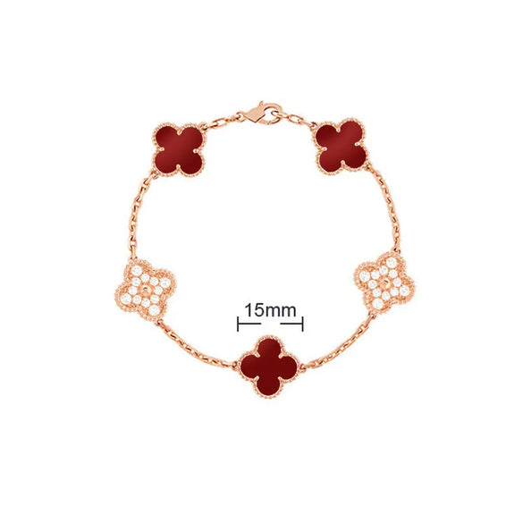 Elegant Solid Color Flower Alloy Wholesale Bracelets
