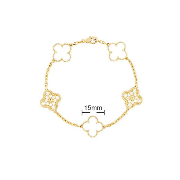 Elegant Solid Color Flower Alloy Wholesale Bracelets