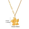 Elegant Stainless Steel Lotus Flower Pendant Necklace With Gold Plated Finish And Corn Chain Design For Women