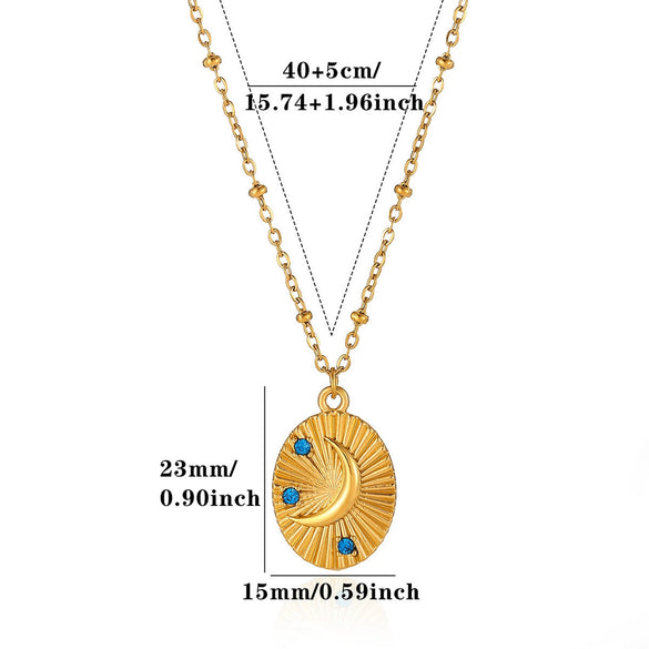 Elegant Stainless Steel Lotus Flower Pendant Necklace With Gold Plated Finish And Corn Chain Design For Women