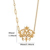 Elegant Stainless Steel Lotus Flower Pendant Necklace With Gold Plated Finish And Corn Chain Design For Women