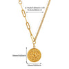 Elegant Stainless Steel Lotus Flower Pendant Necklace With Gold Plated Finish And Corn Chain Design For Women