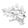 Elegant Star Flower Snowflake Imitation Pearl Alloy Rhinestone Women'S Brooches