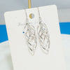 Elegant 925 Sterling Silver Rhombus Tassel Earrings With Inlay Detail Fashion Dangle Earrings For Women