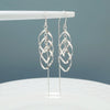 Elegant 925 Sterling Silver Rhombus Tassel Earrings With Inlay Detail Fashion Dangle Earrings For Women