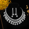 Elegant Streetwear Tassel Flower Alloy Inlay Rhinestones Women'S Earrings Necklace Jewelry Set