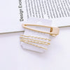 Elegant Sweet Alloy Pearl Hair Clip Set Electroplated Word Barrette Side Clip And Bangs Clip For Women