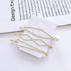 Elegant Sweet Alloy Pearl Hair Clip Set Electroplated Word Barrette Side Clip And Bangs Clip For Women