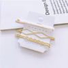 Elegant Sweet Alloy Pearl Hair Clip Set Electroplated Word Barrette Side Clip And Bangs Clip For Women