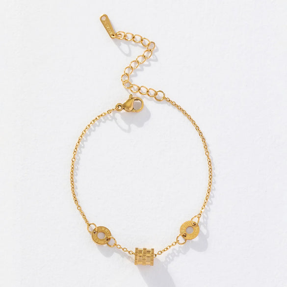 Elegant Sweet Solid Color Titanium Steel Chain Bracelets