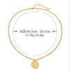 Elegant Vacation Ethnic Style Round Square Titanium Steel Lapis Lazuli 18K Gold Plated Layered Necklaces In Bulk