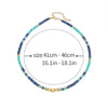 Elegant Vacation Ethnic Style Round Square Titanium Steel Lapis Lazuli 18K Gold Plated Layered Necklaces In Bulk