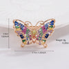 Elegant Vacation Shiny Butterfly Copper Plating Hollow Out Inlay Zircon Women'S Brooches 1 Piece
