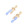 Elegant Versatile Light Purple Irregular Resin Tassel Flower Earrings With Zinc Alloy And Enamel Geometric Splicing Long Design