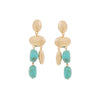 Elegant Versatile Light Purple Irregular Resin Tassel Flower Earrings With Zinc Alloy And Enamel Geometric Splicing Long Design