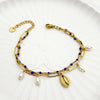 Elegant Vintage Style Sweet Shell 304 Stainless Steel Pearl Beads Bracelets In Bulk