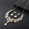 Elegant Water Droplets Alloy Inlay Zircon Women'S Jewelry Set