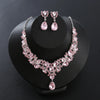 Elegant Water Droplets Alloy Inlay Zircon Women'S Jewelry Set