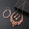 Elegant Water Droplets Zinc Alloy Inlay Crystal Women'S Jewelry Set