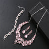 Elegant Water Droplets Zinc Alloy Inlay Crystal Women'S Jewelry Set